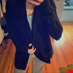 Black knit sweater